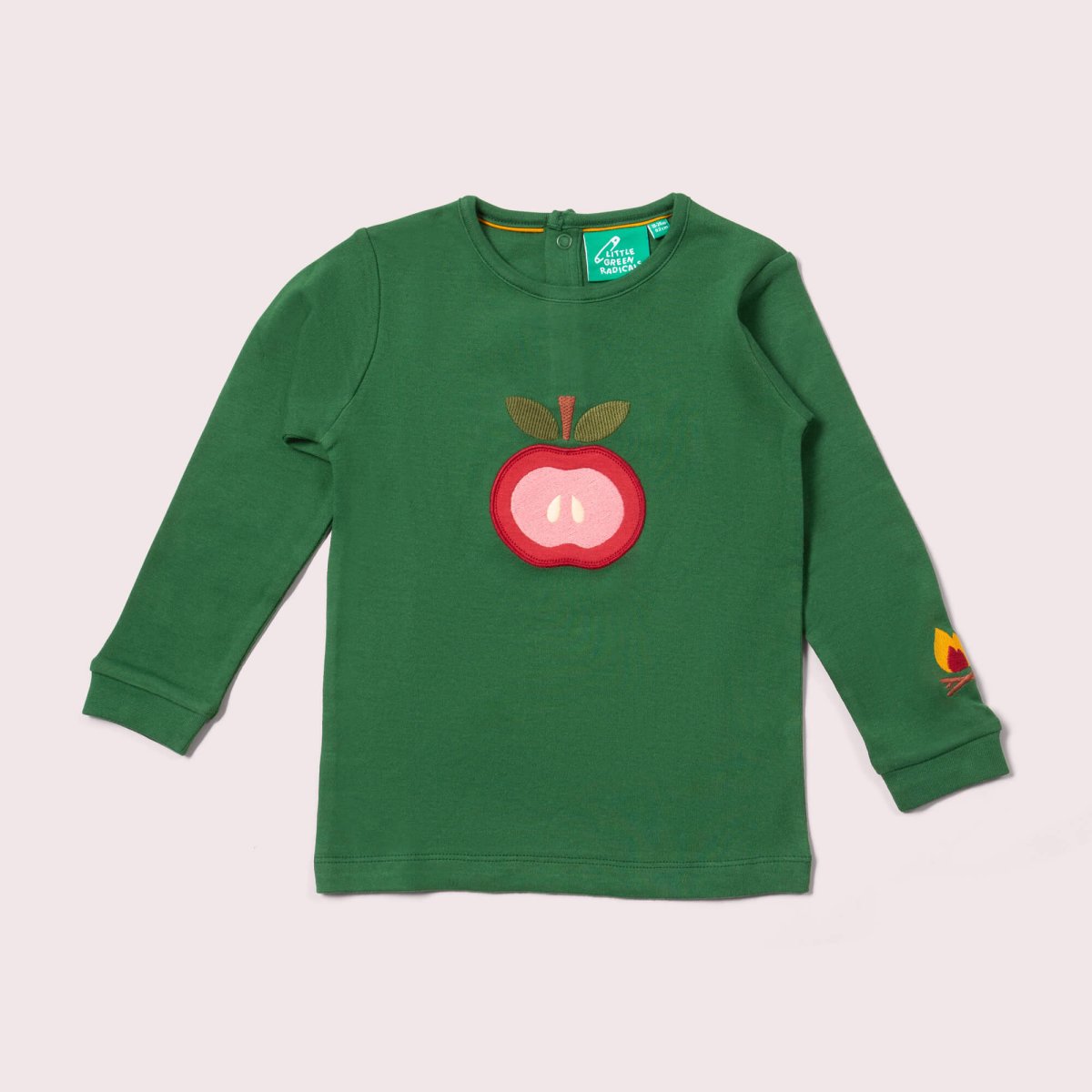 Red Apple Applique Long Sleeve T-Shirt - Image 2
