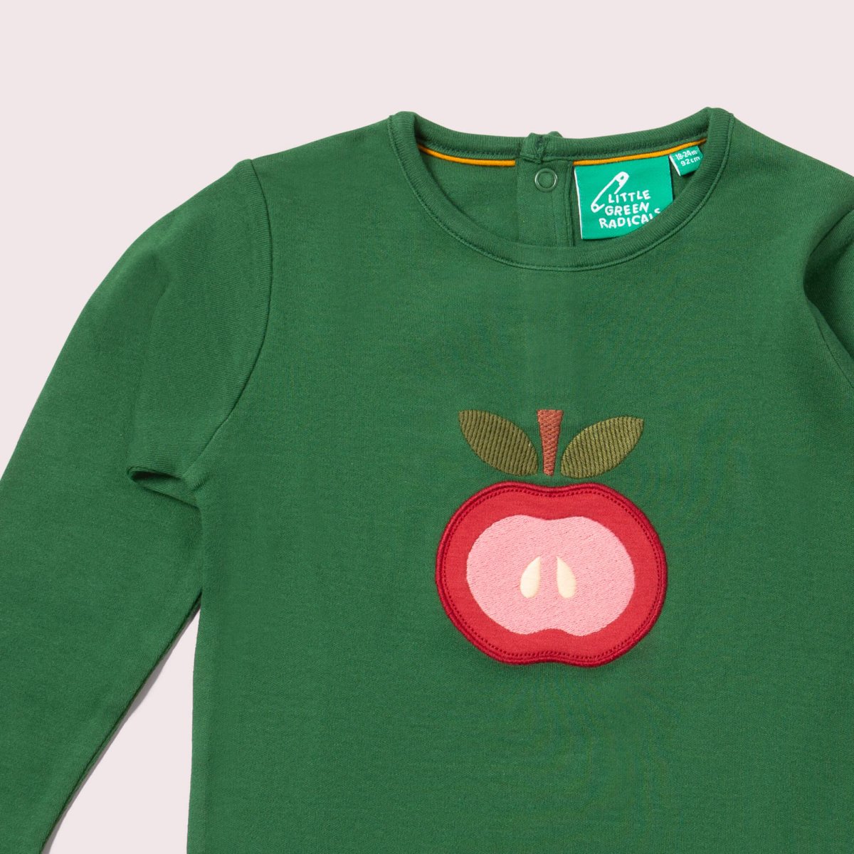 Red Apple Applique Long Sleeve T-Shirt - Image 3